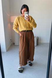 Nola cargo broek camel
