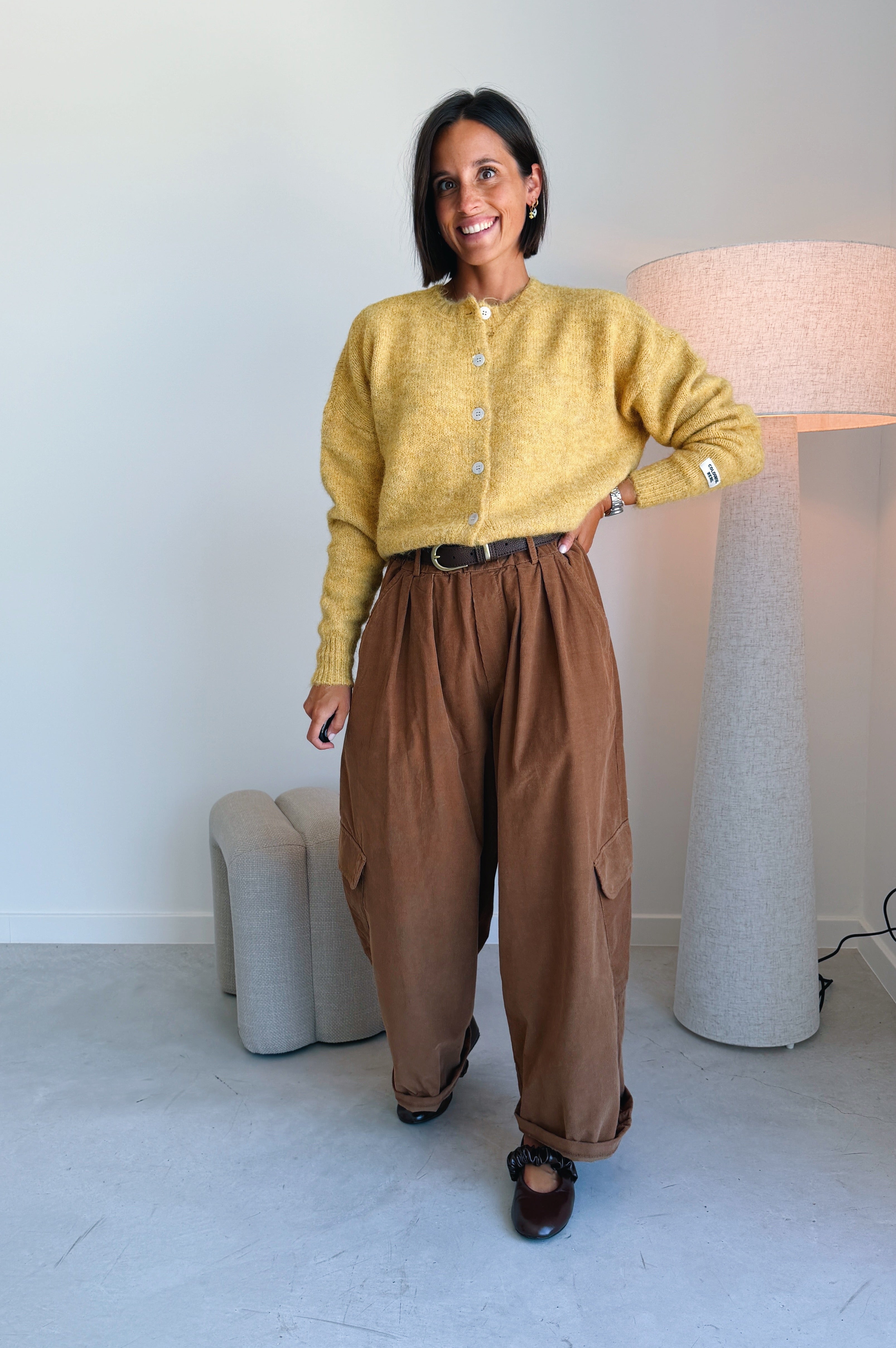 Nola cargo broek camel