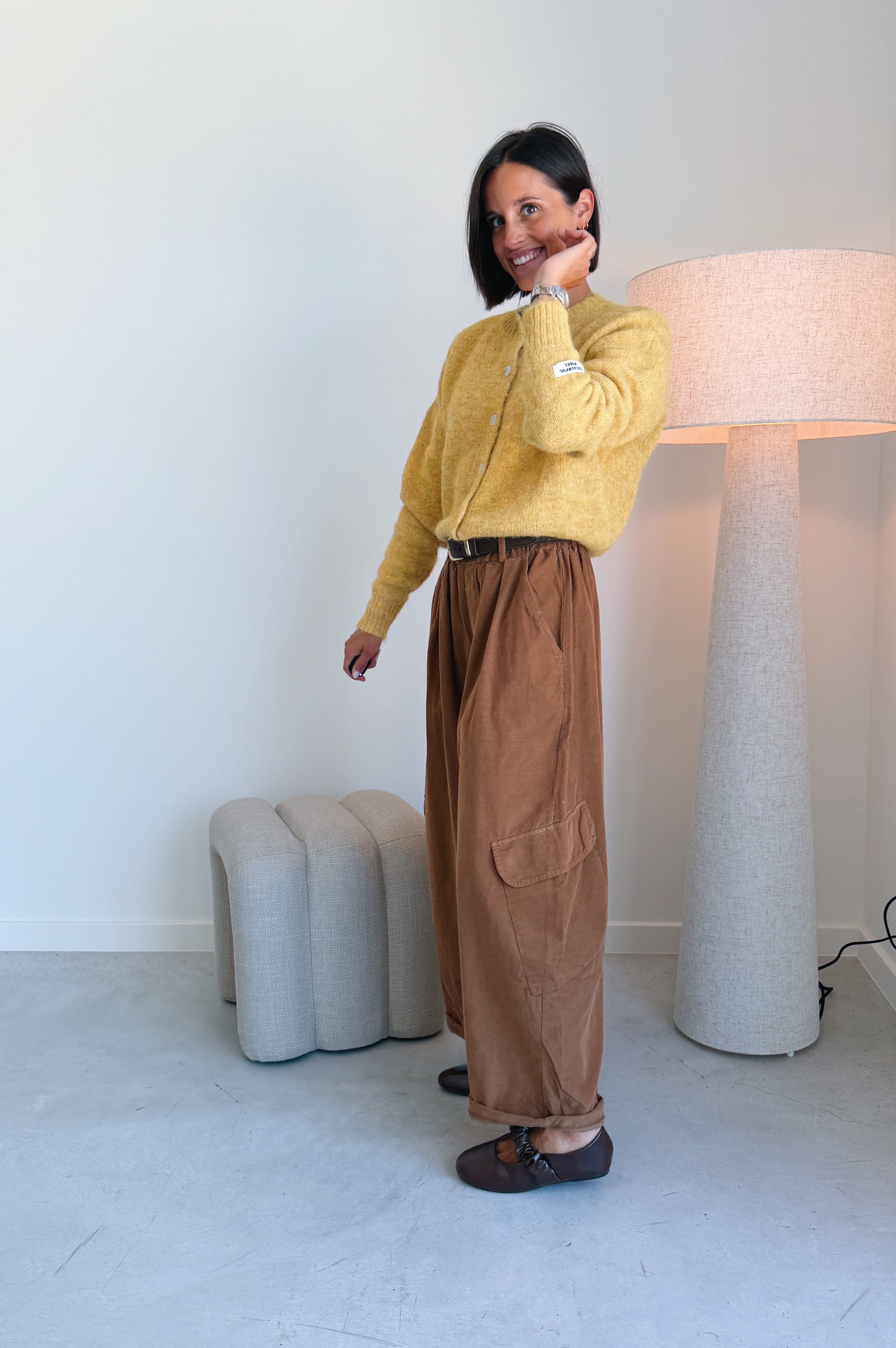 Nola cargo broek camel
