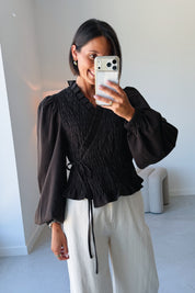 Debby blouse Hot Fudge