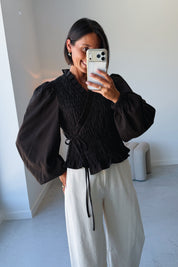 Debby blouse Hot Fudge