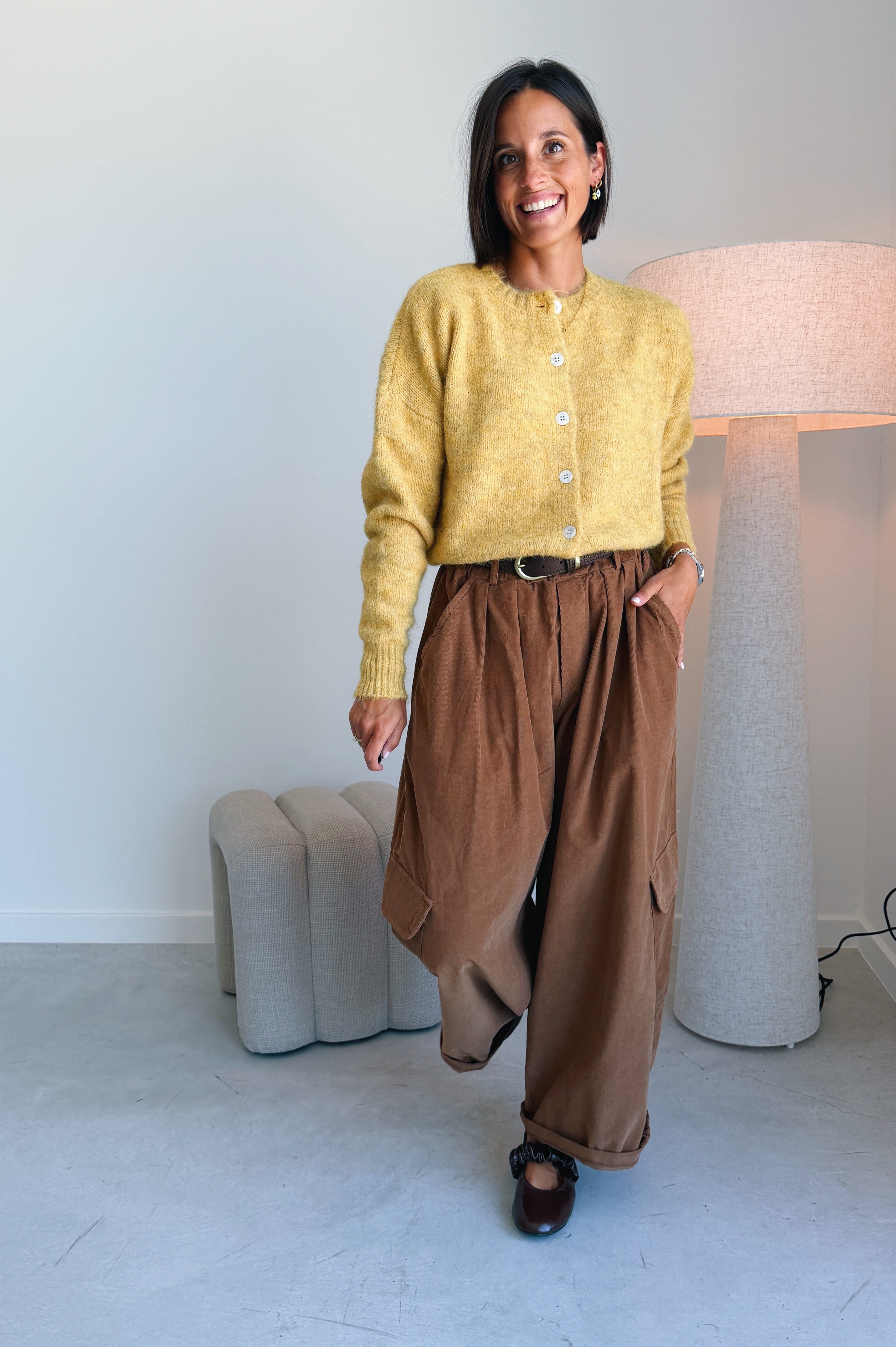 Nola cargo broek camel