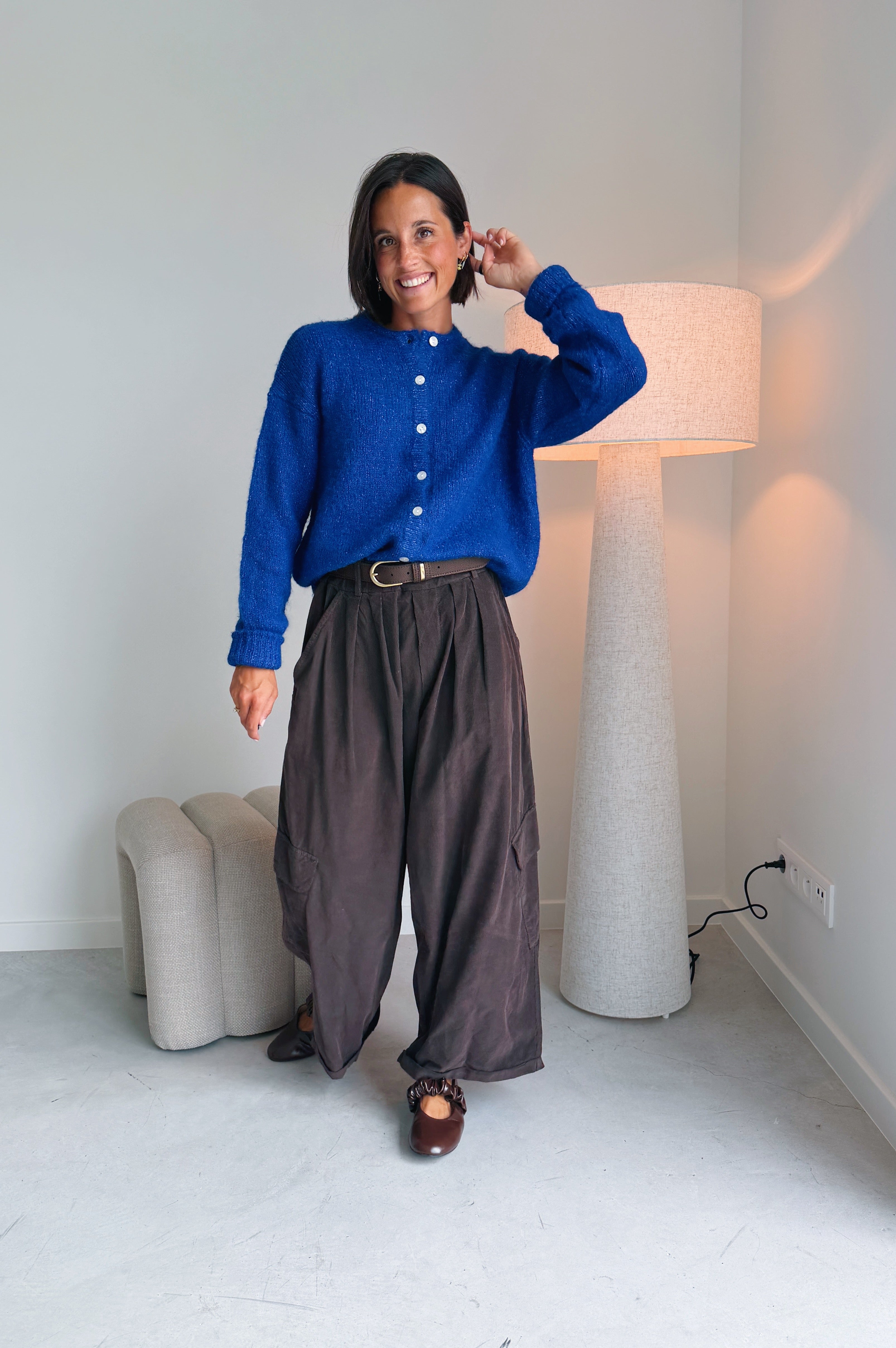 Nola cargo broek chocolade