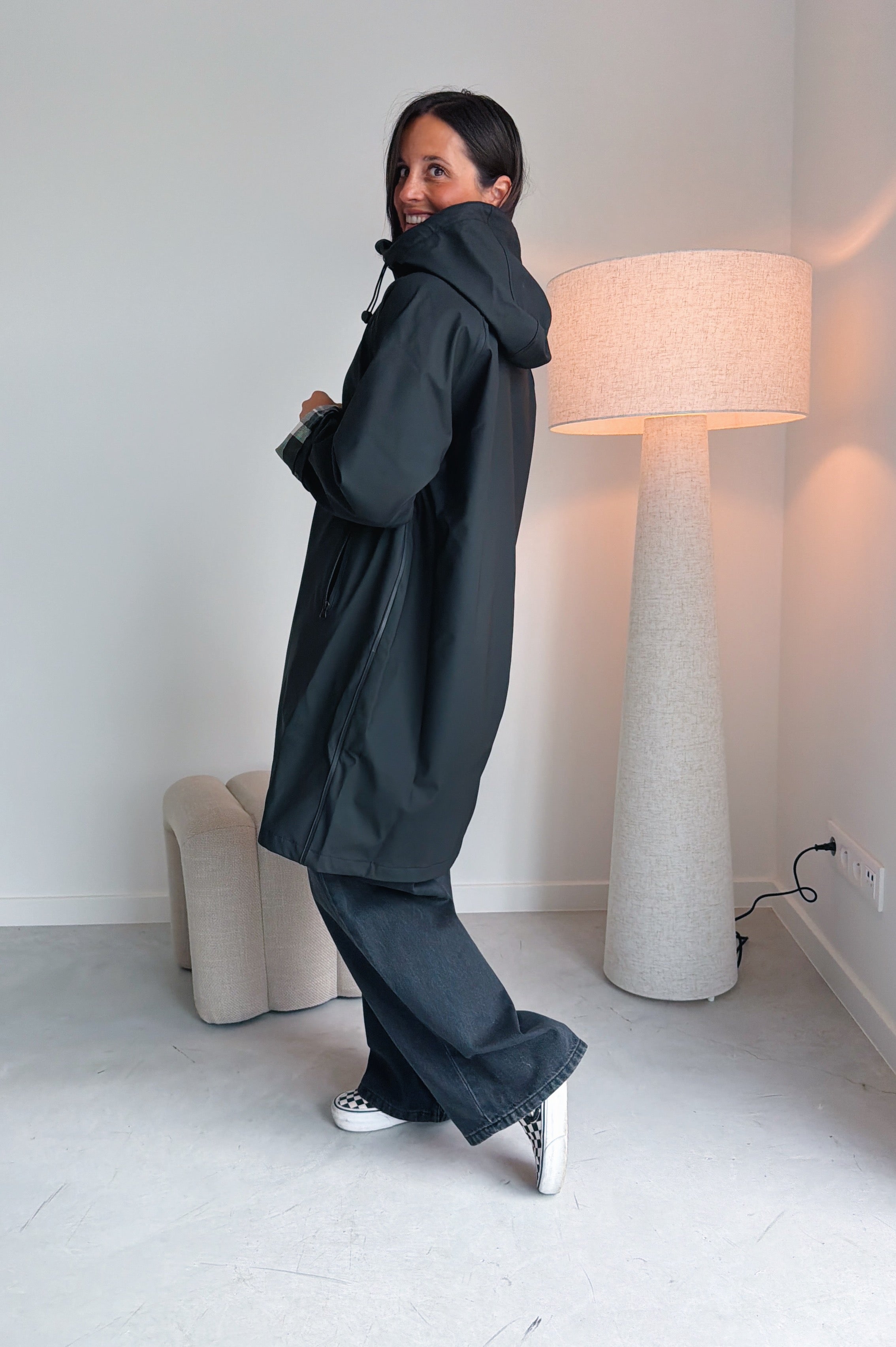 Avan regenjas zwart