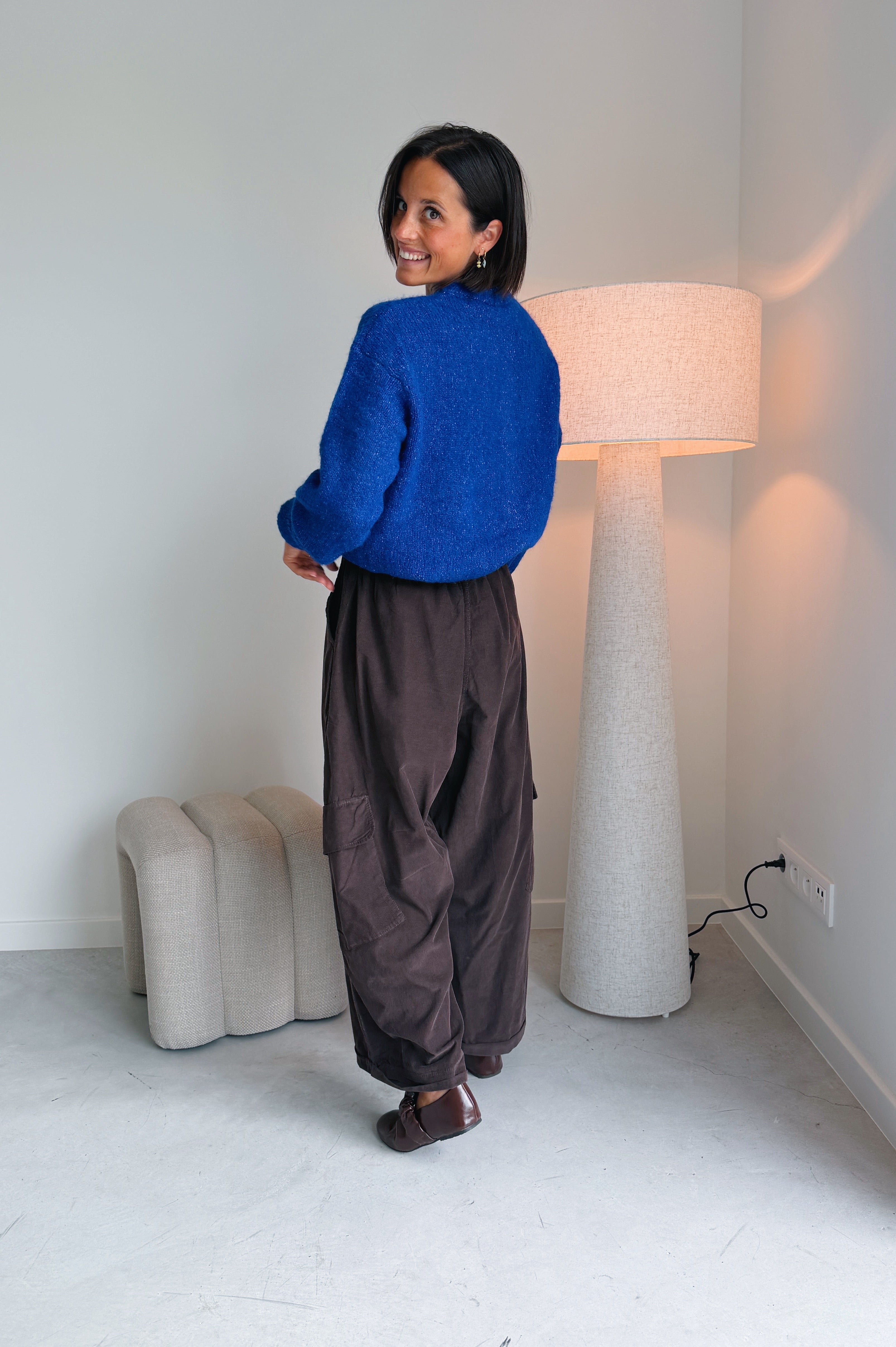Nola cargo broek chocolade