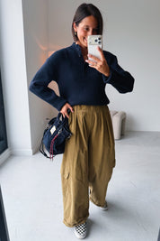 Nola cargo broek khaki