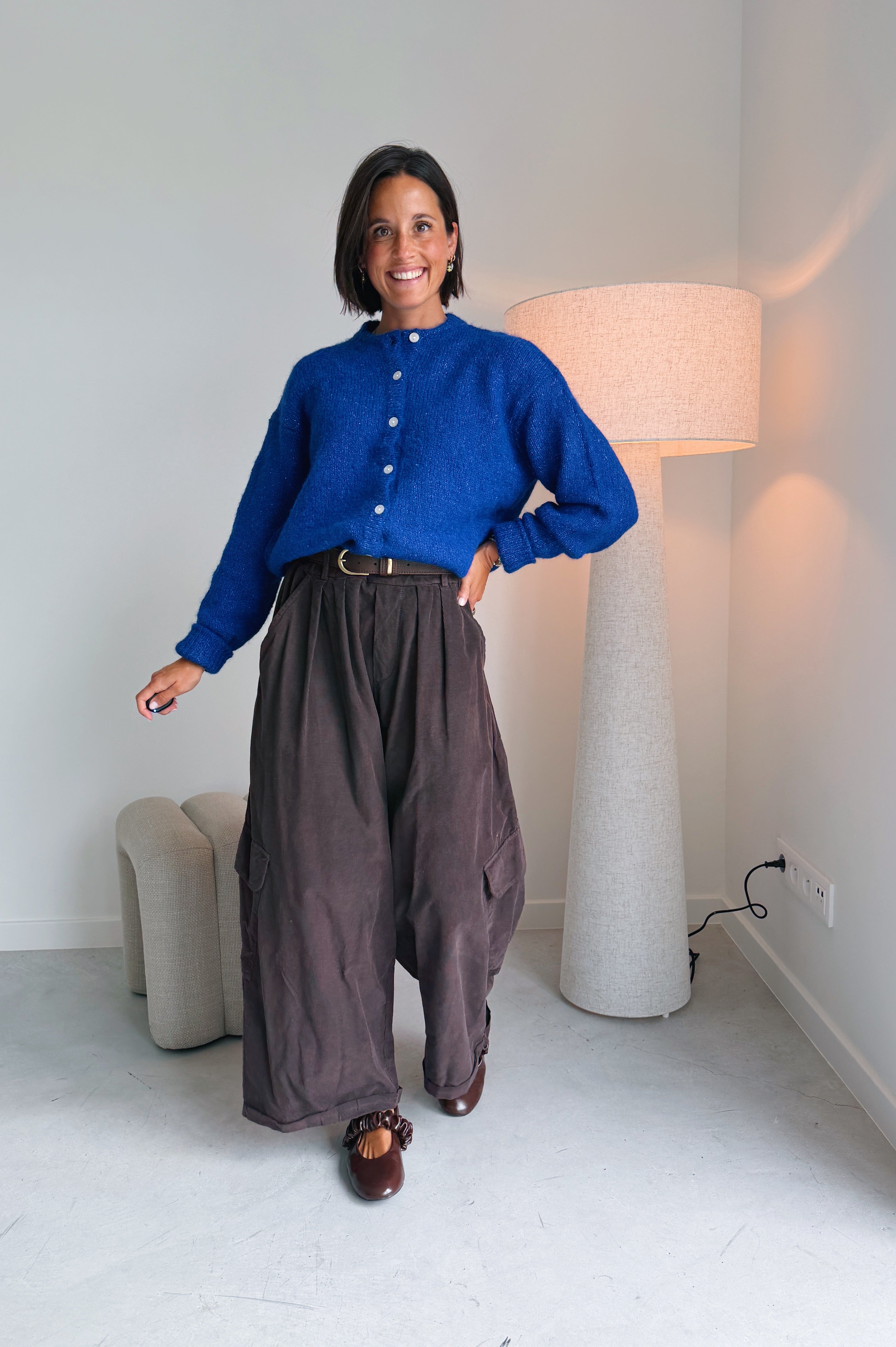 Nola cargo broek chocolade