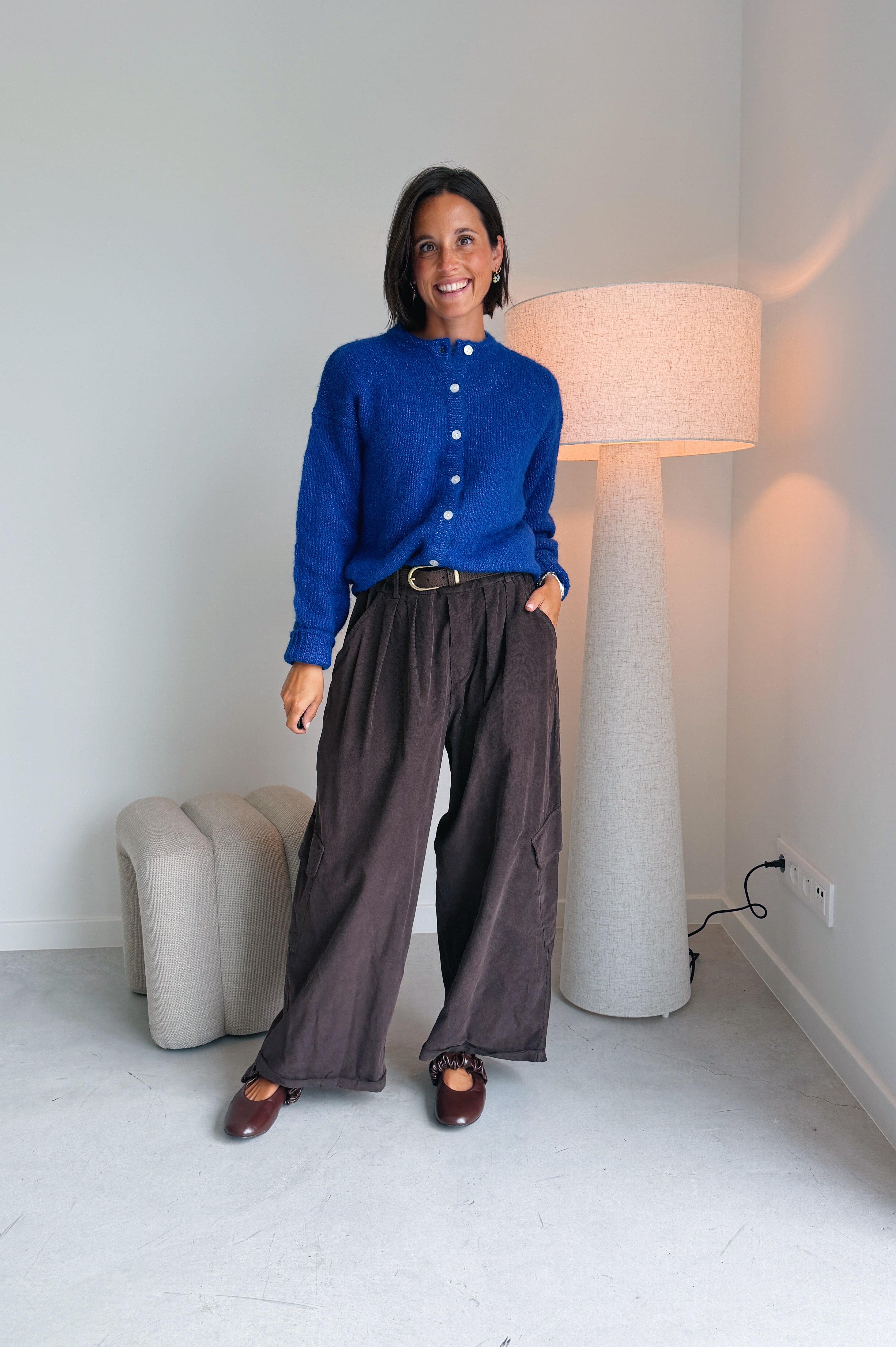 Nola cargo broek chocolade