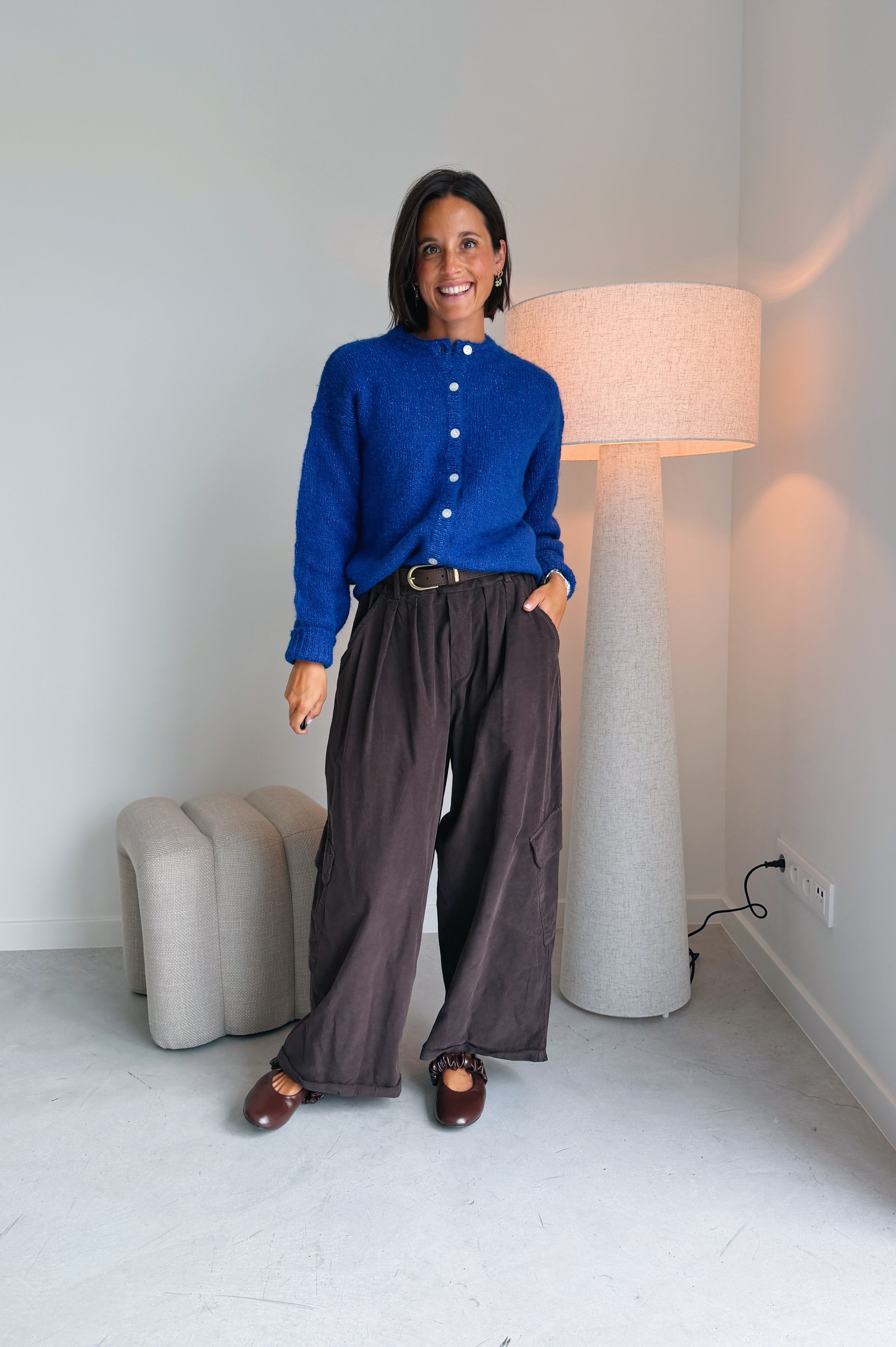 Nola cargo broek chocolade