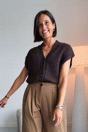 Nadia gilet - Donkerbruin