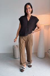 Nadia gilet - Donkerbruin