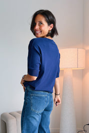 Morla t-shirt blauw
