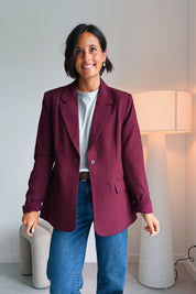 Fava oversized blazer - Bordeaux