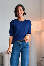 Morla t-shirt blauw