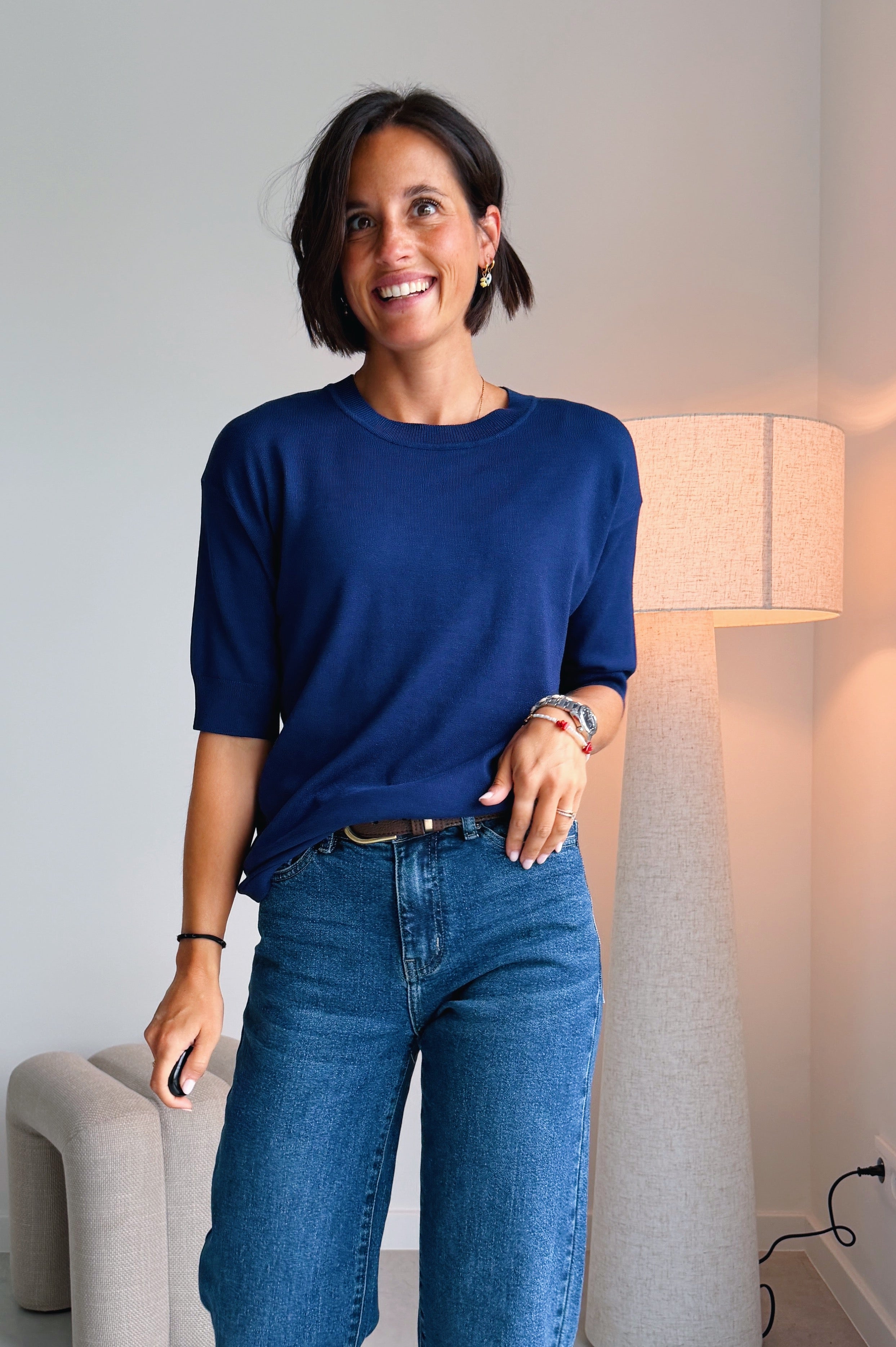 Morla t-shirt blauw