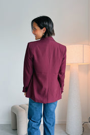 Fava oversized blazer - Bordeaux