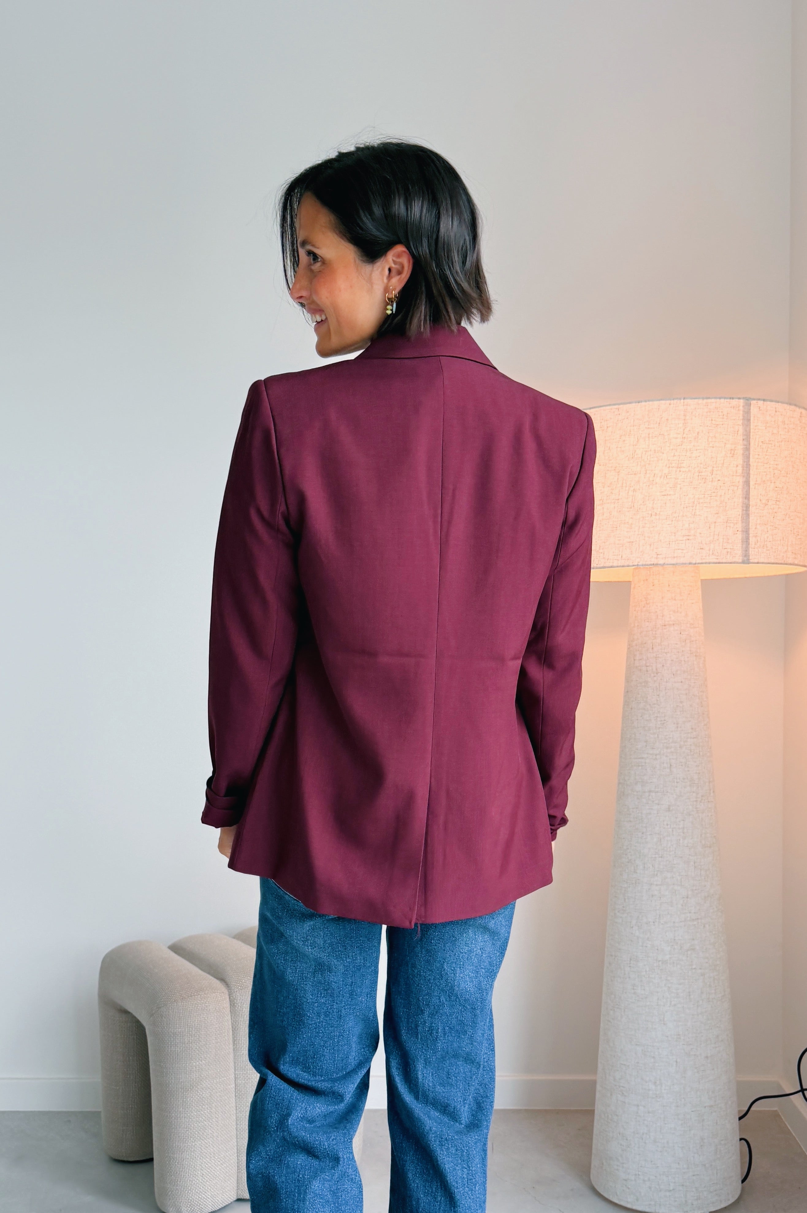 Fava oversized blazer - Bordeaux