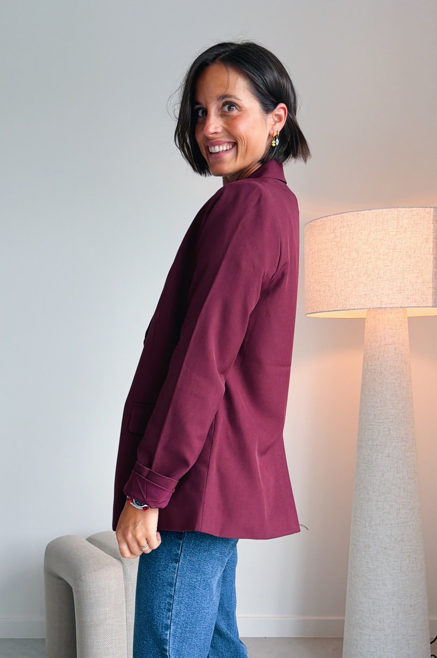 Fava oversized blazer - Bordeaux