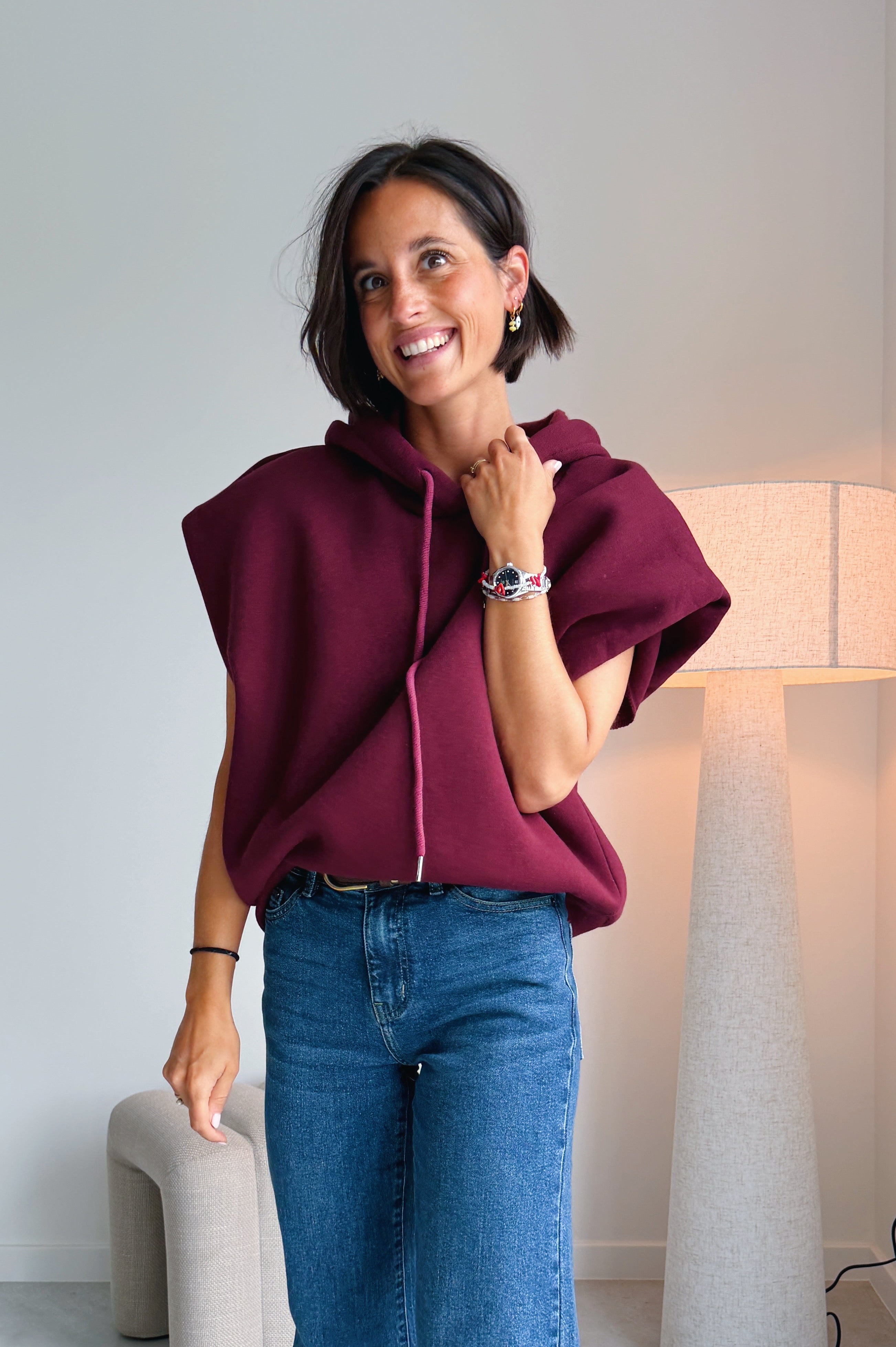 Mila hoodie bordeaux