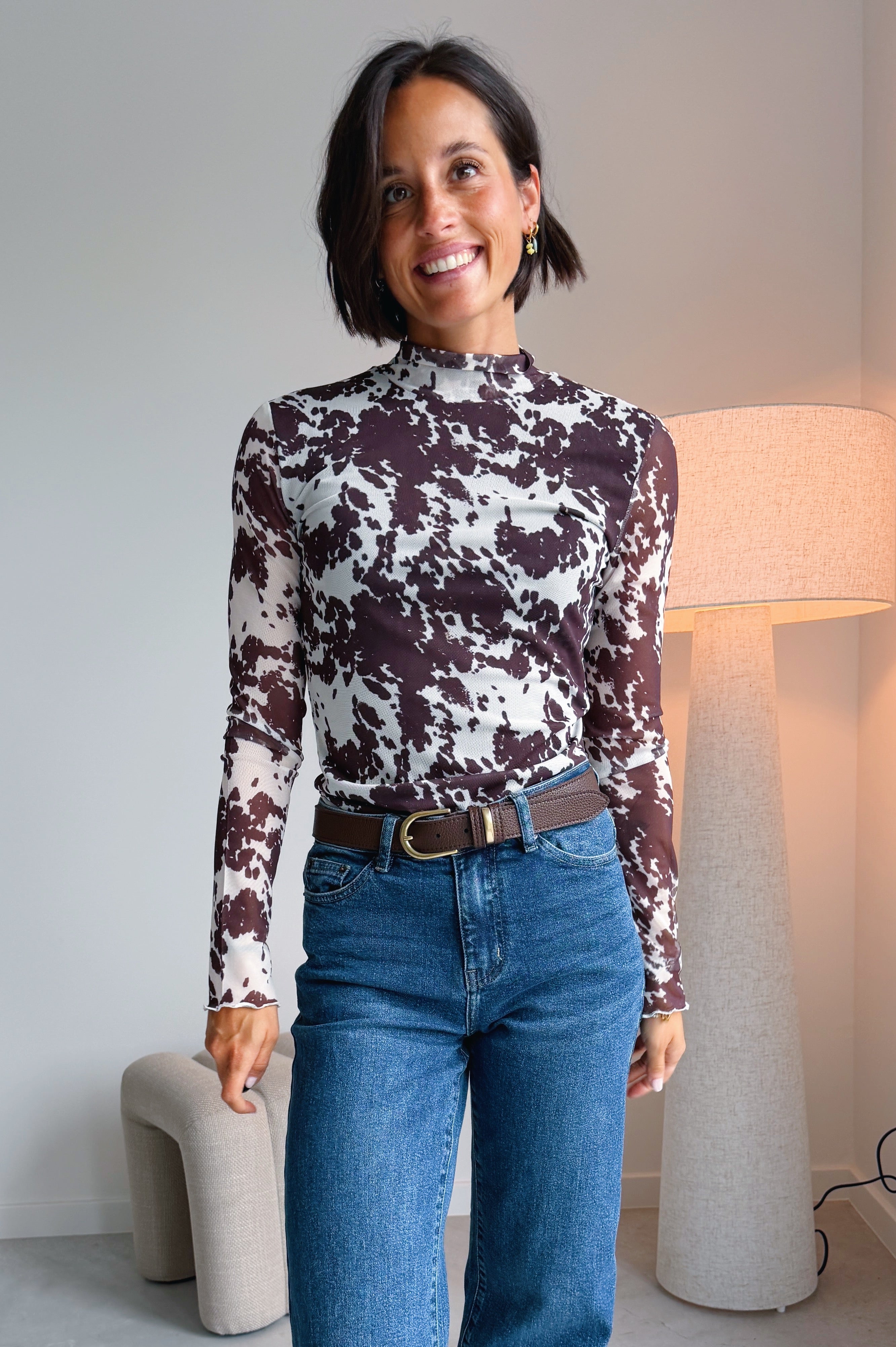 Neyo cow mesh top