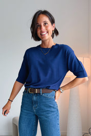 Morla t-shirt blauw