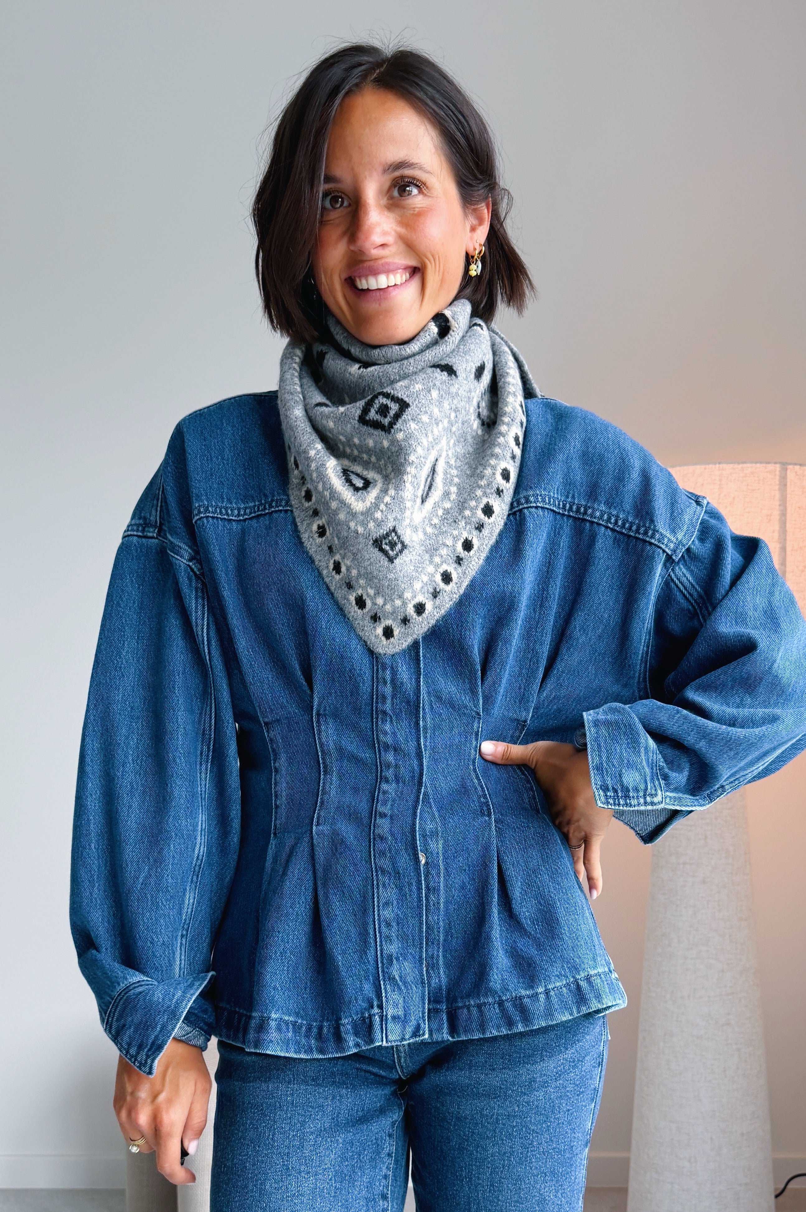 Bandana sjaal grijs