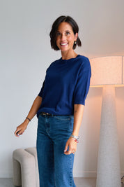 Morla t-shirt blauw