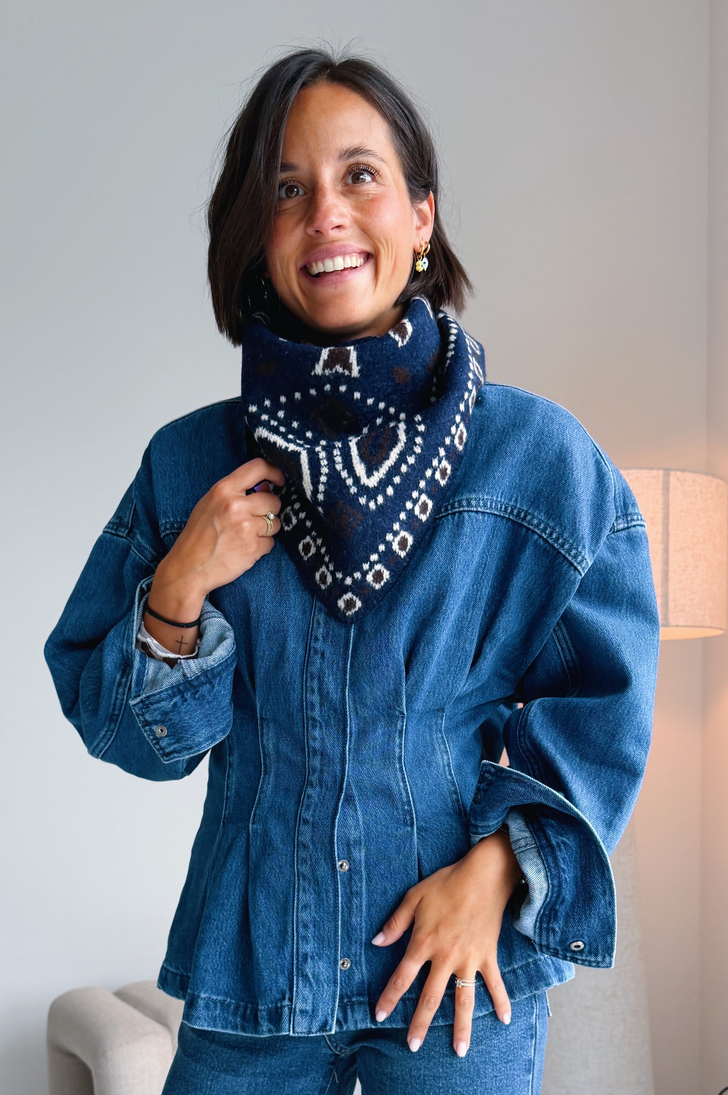 Bandana sjaal blauw