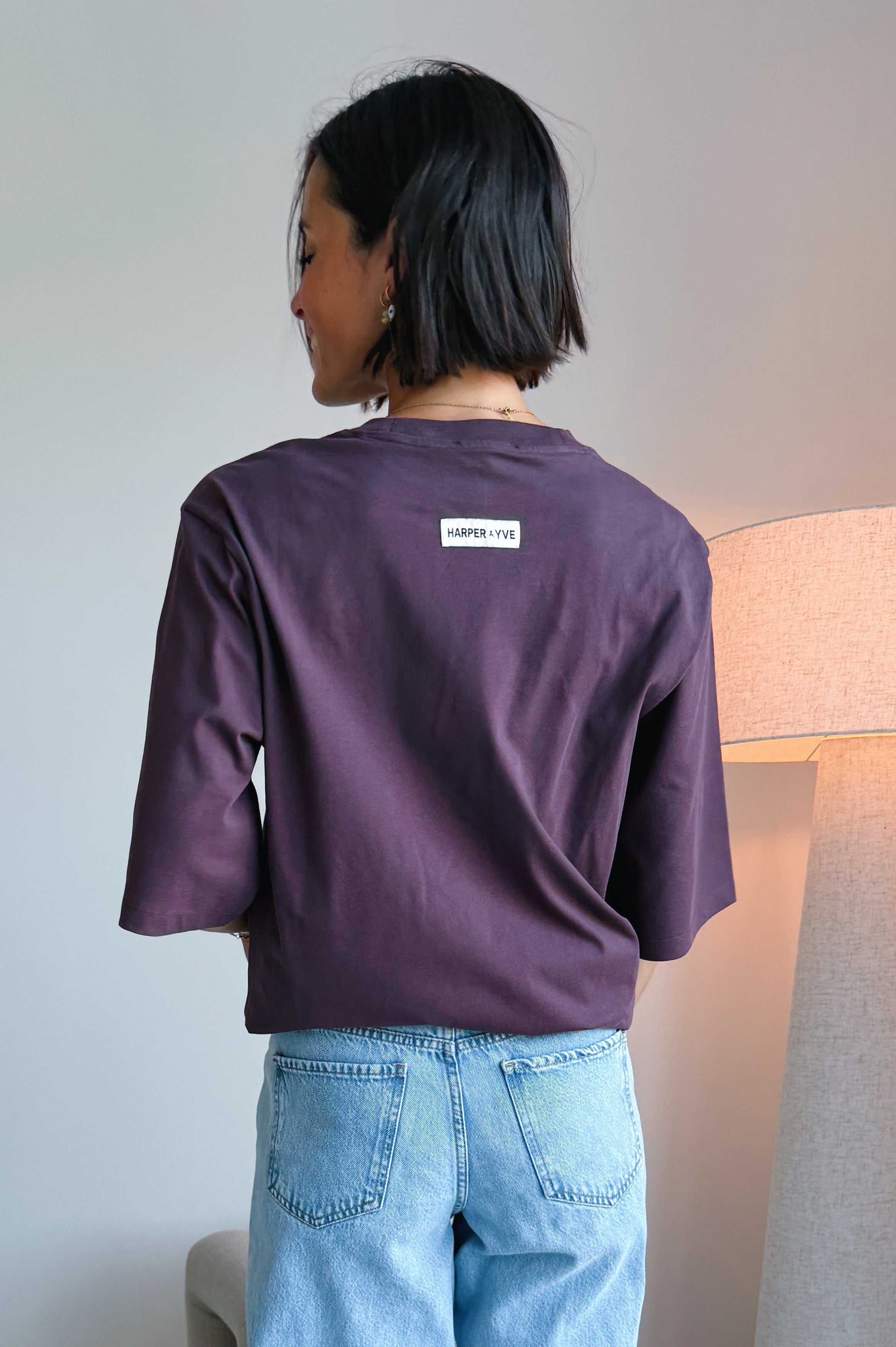Chill but glam t-shirt aubergine