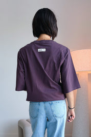 Chill but glam t-shirt aubergine