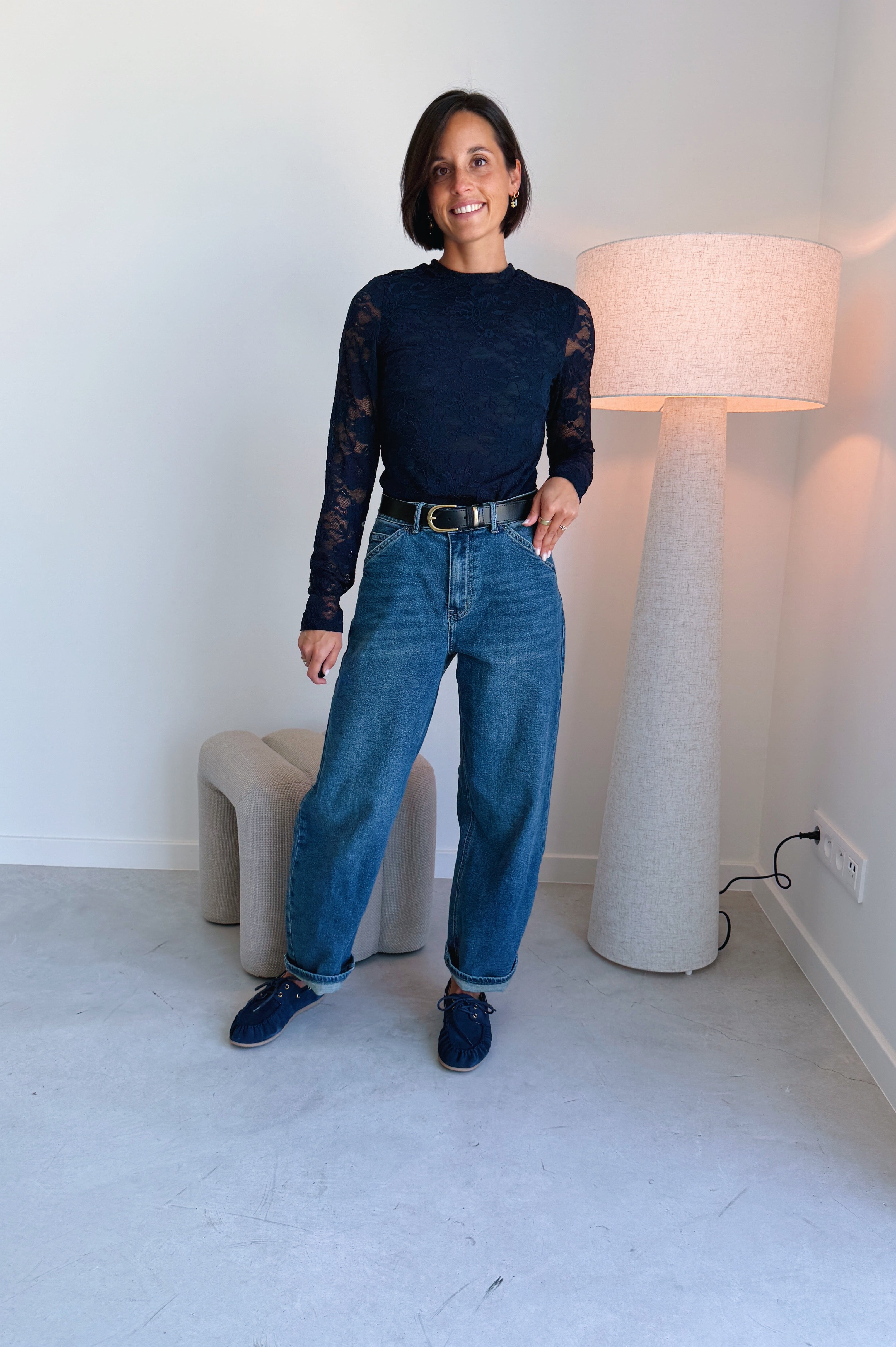 Amelie cropped barrel jeans