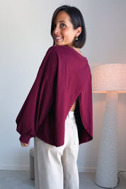 Nova batwing top bordeaux