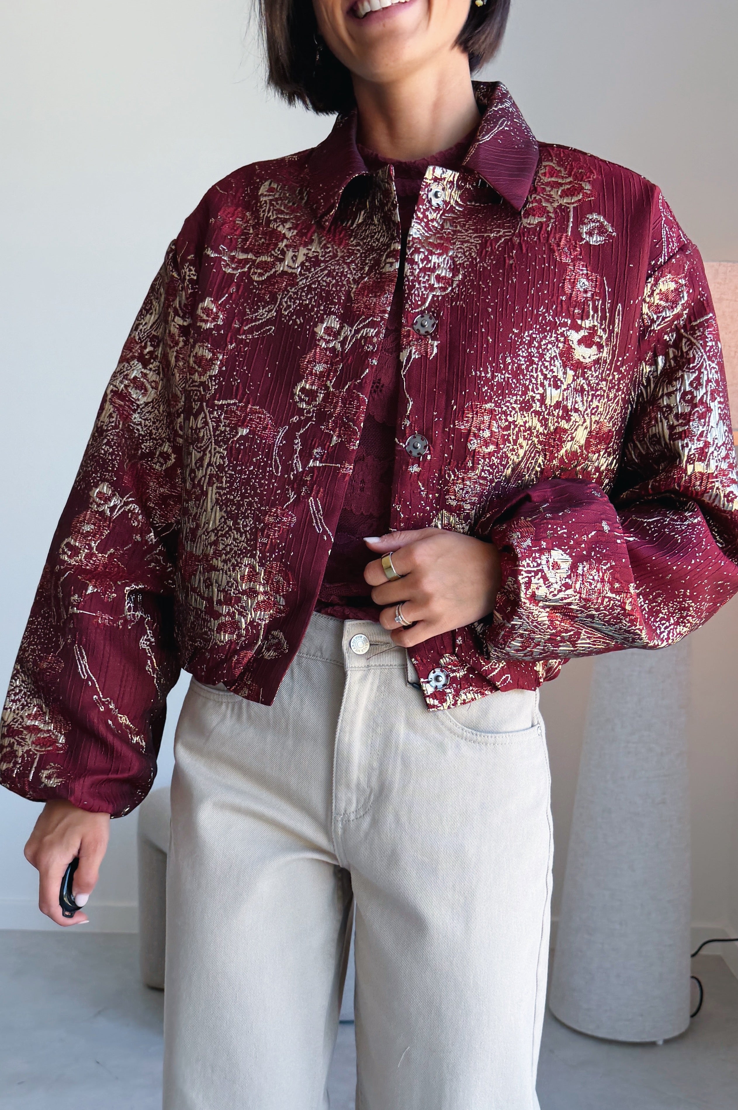 Inea bomber jas - Brick Red