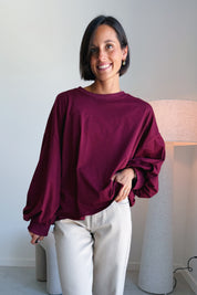Nova batwing top bordeaux