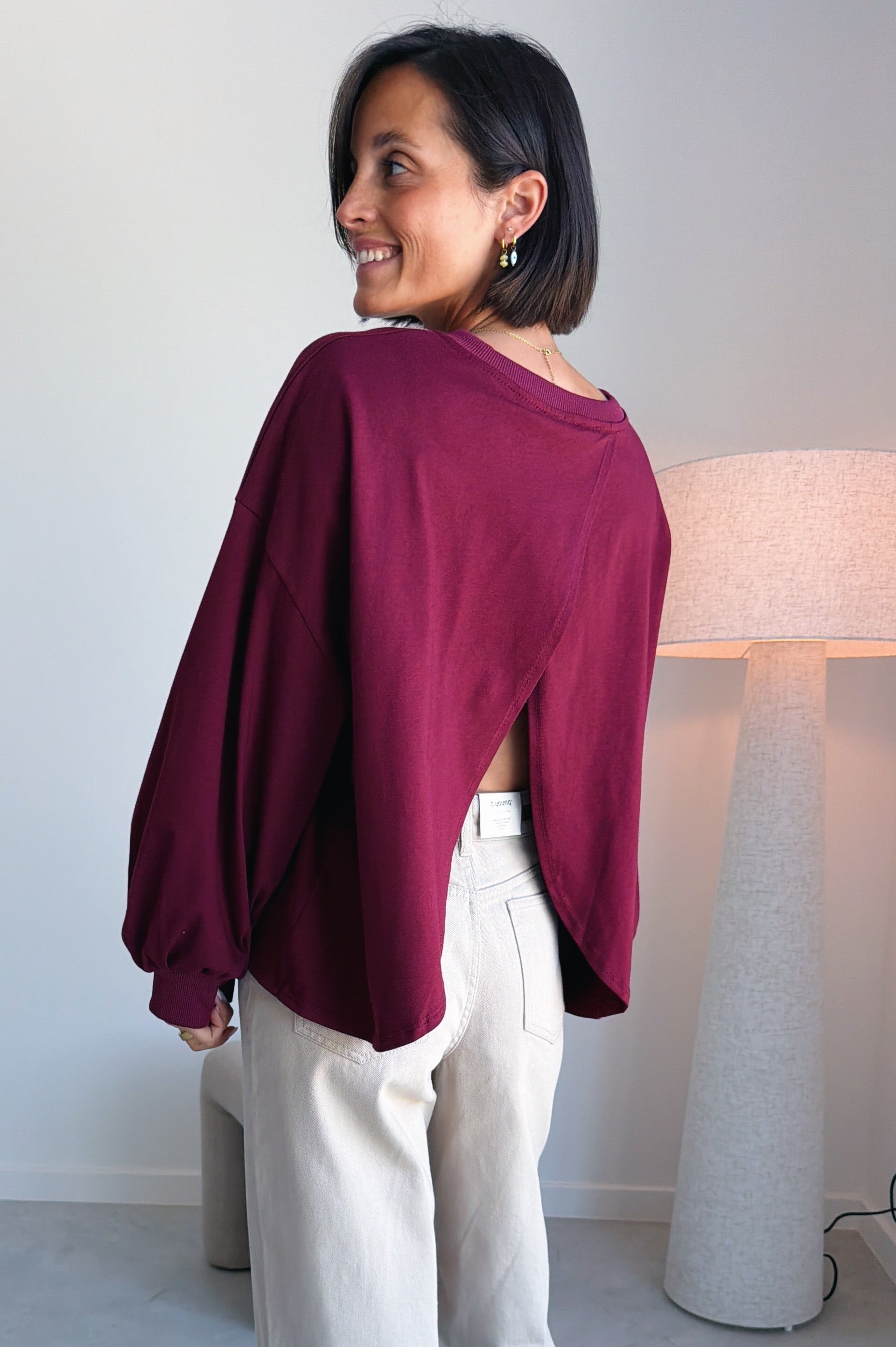 Nova batwing top bordeaux