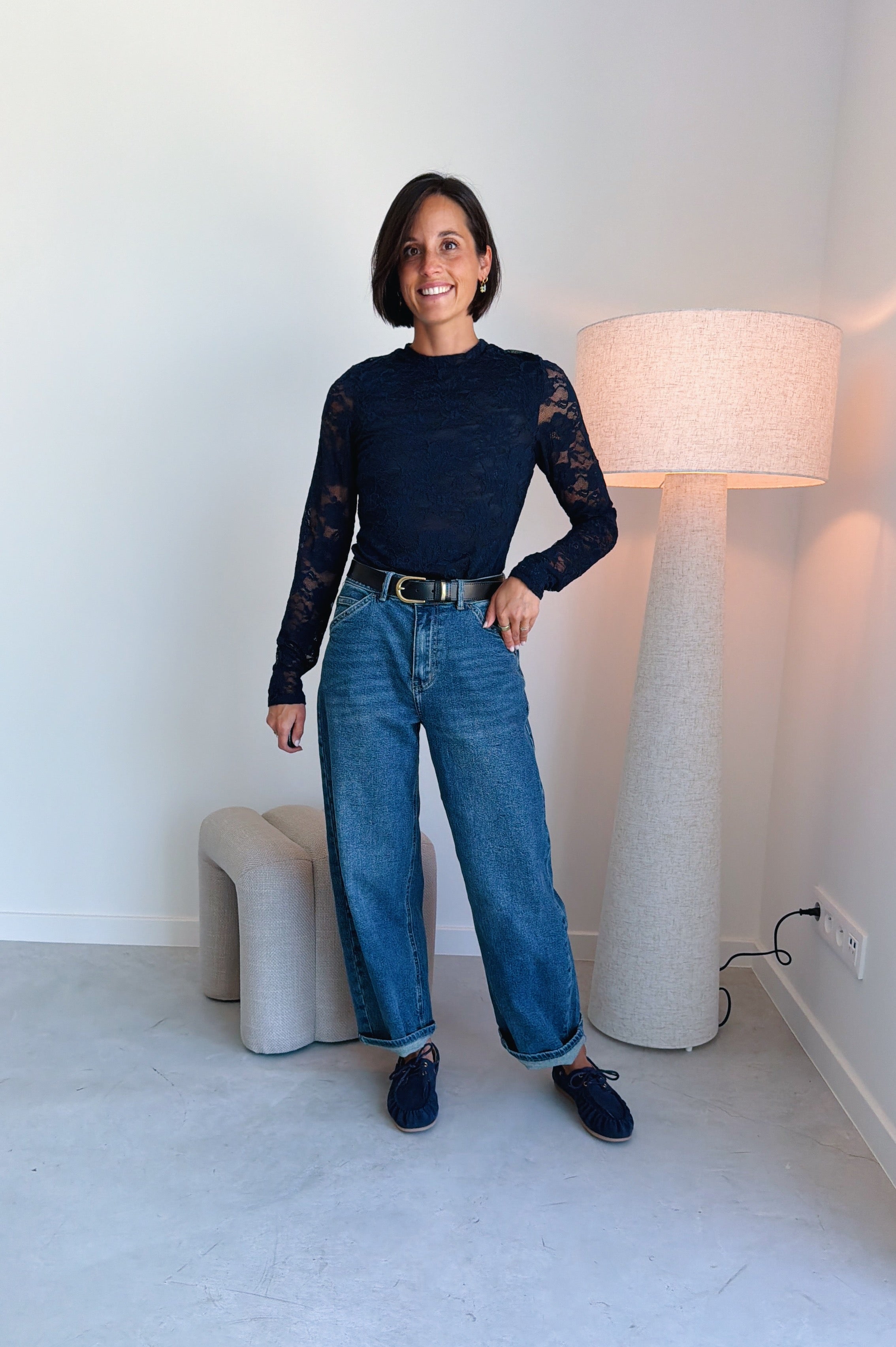 Amelie cropped barrel jeans