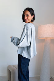 Nova batwing top donkergrijs