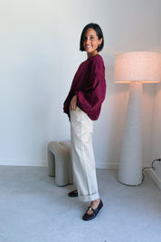 Nova batwing top bordeaux
