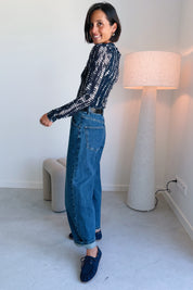 Amelie cropped barrel jeans