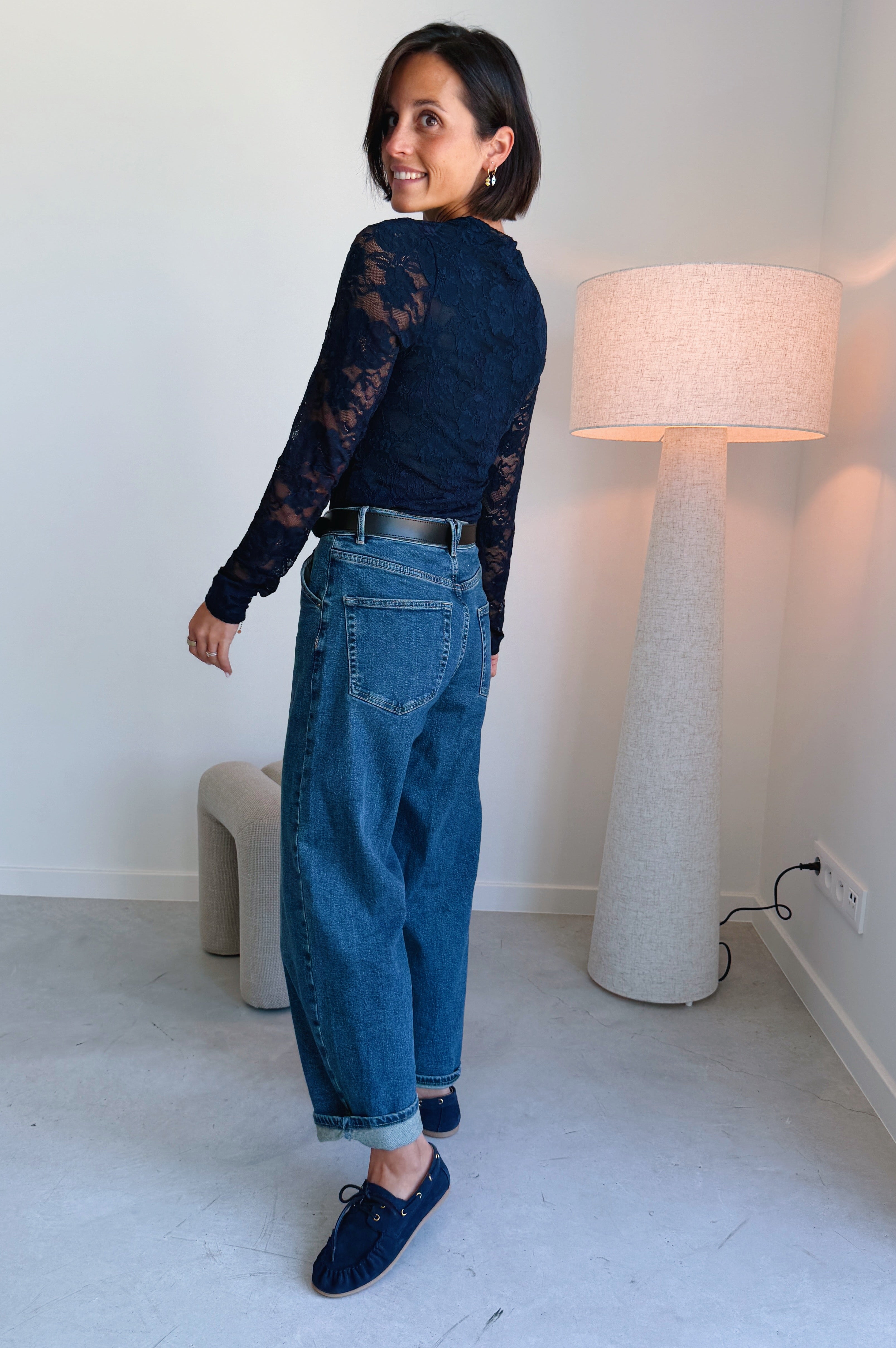 Amelie cropped barrel jeans