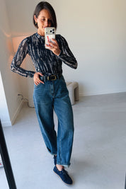Amelie cropped barrel jeans