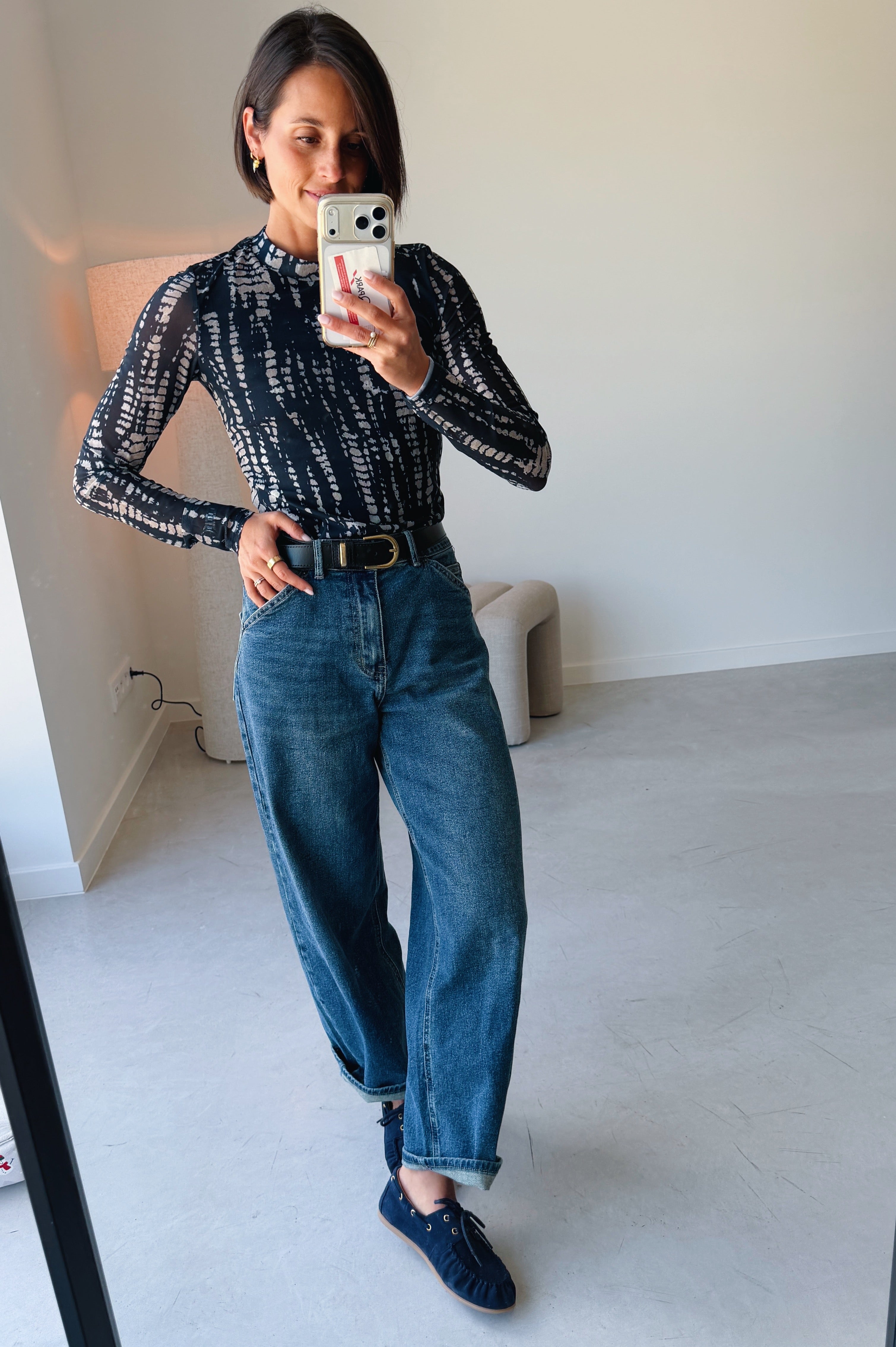 Amelie cropped barrel jeans