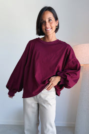 Nova batwing top bordeaux
