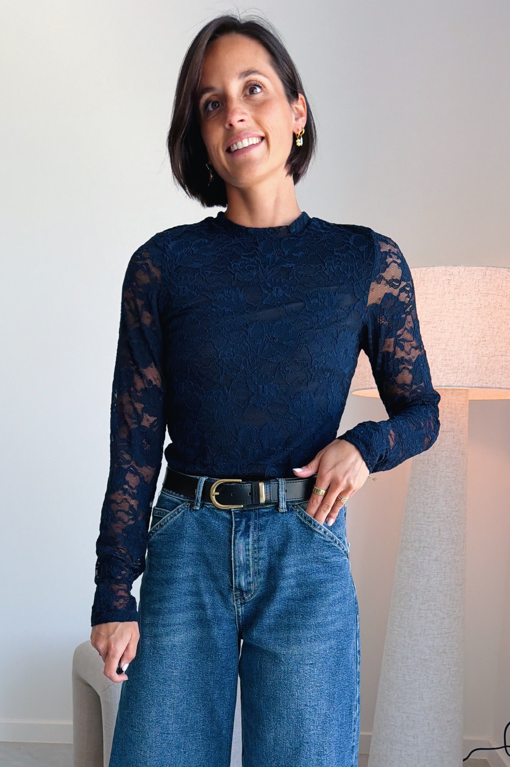 Irea top blauw