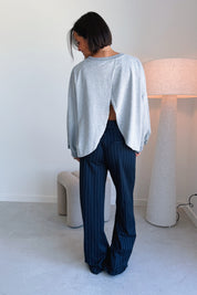 Nova batwing top donkergrijs