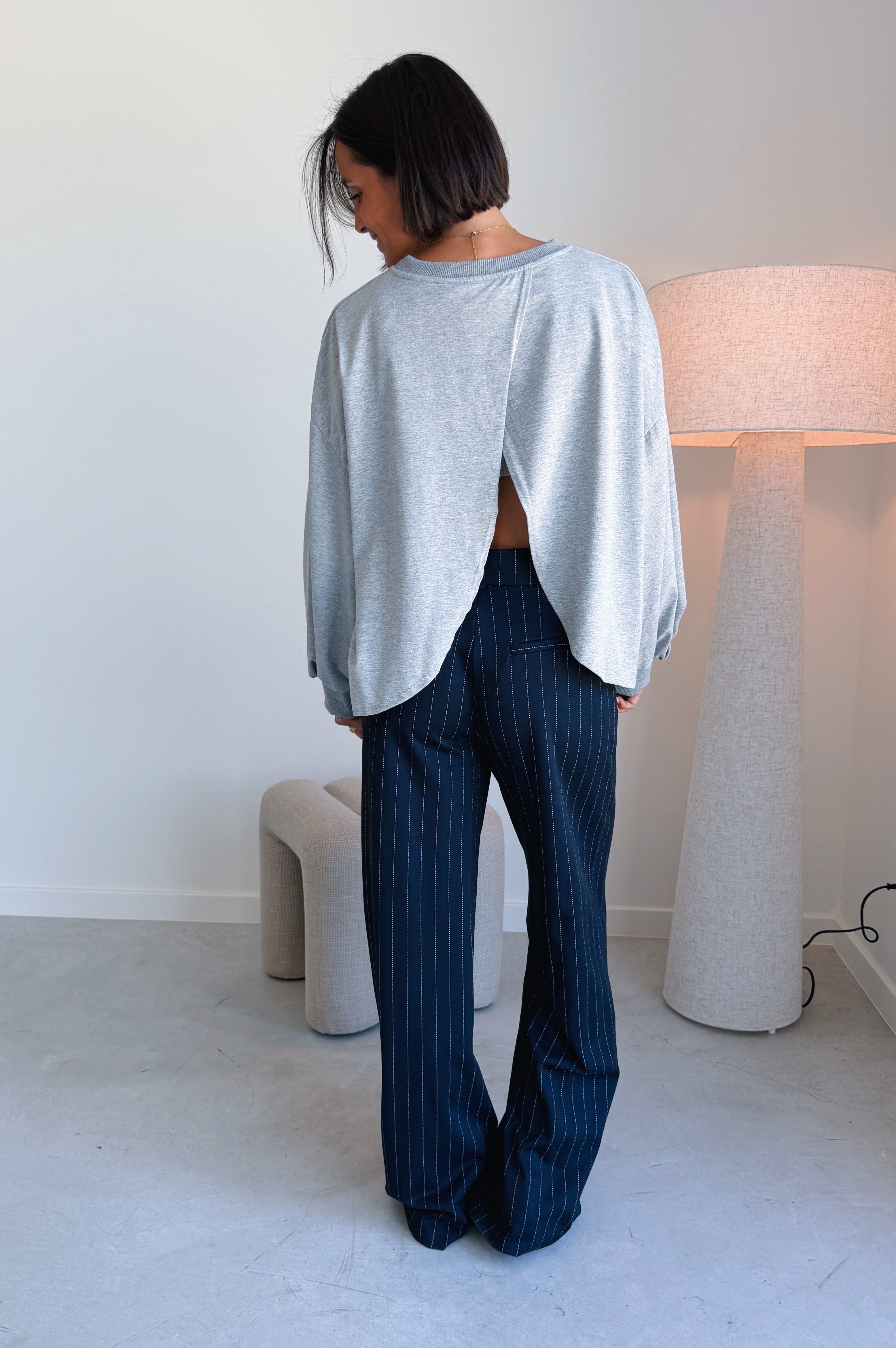Nova batwing top donkergrijs