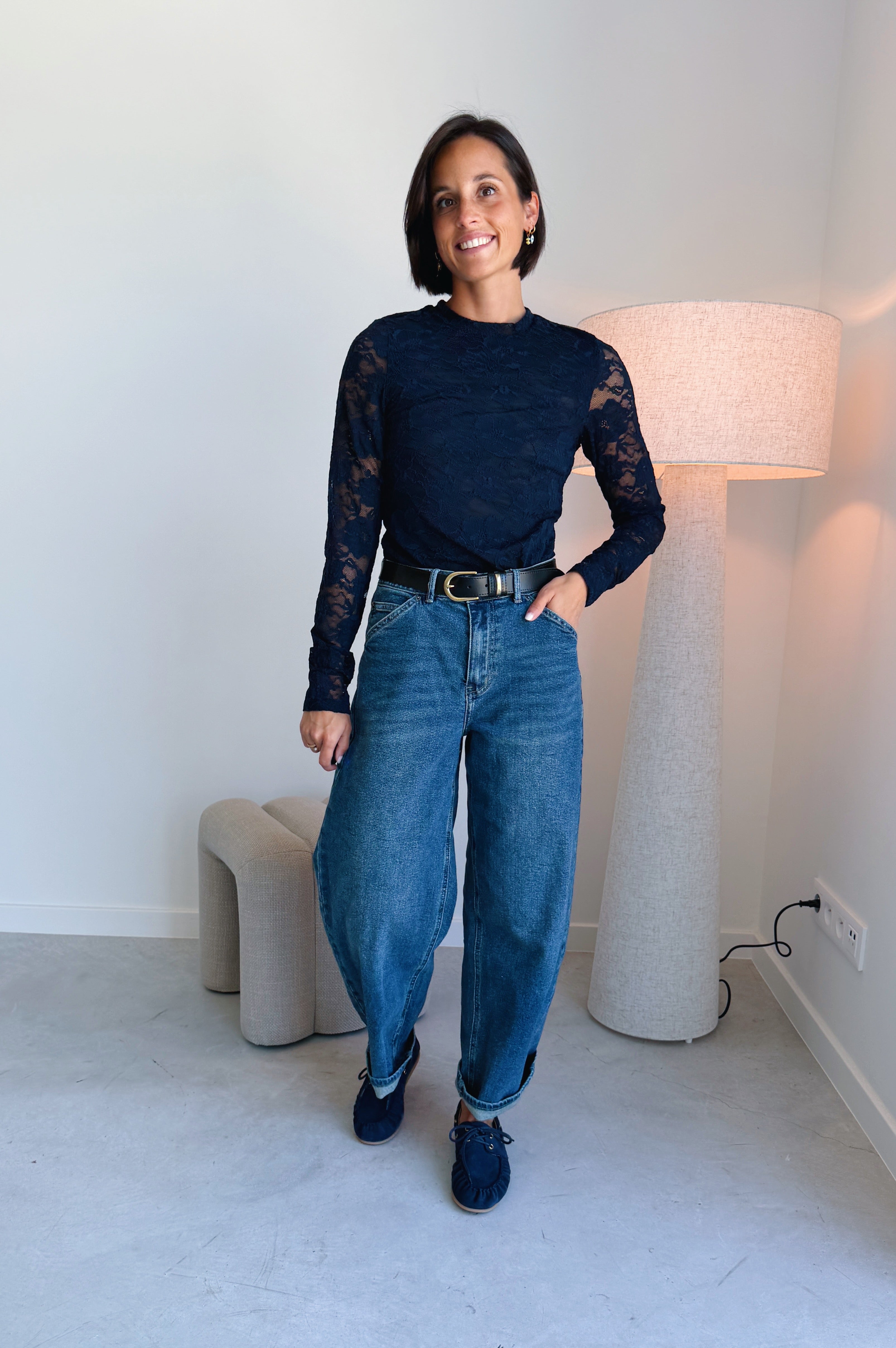 Irea top blauw