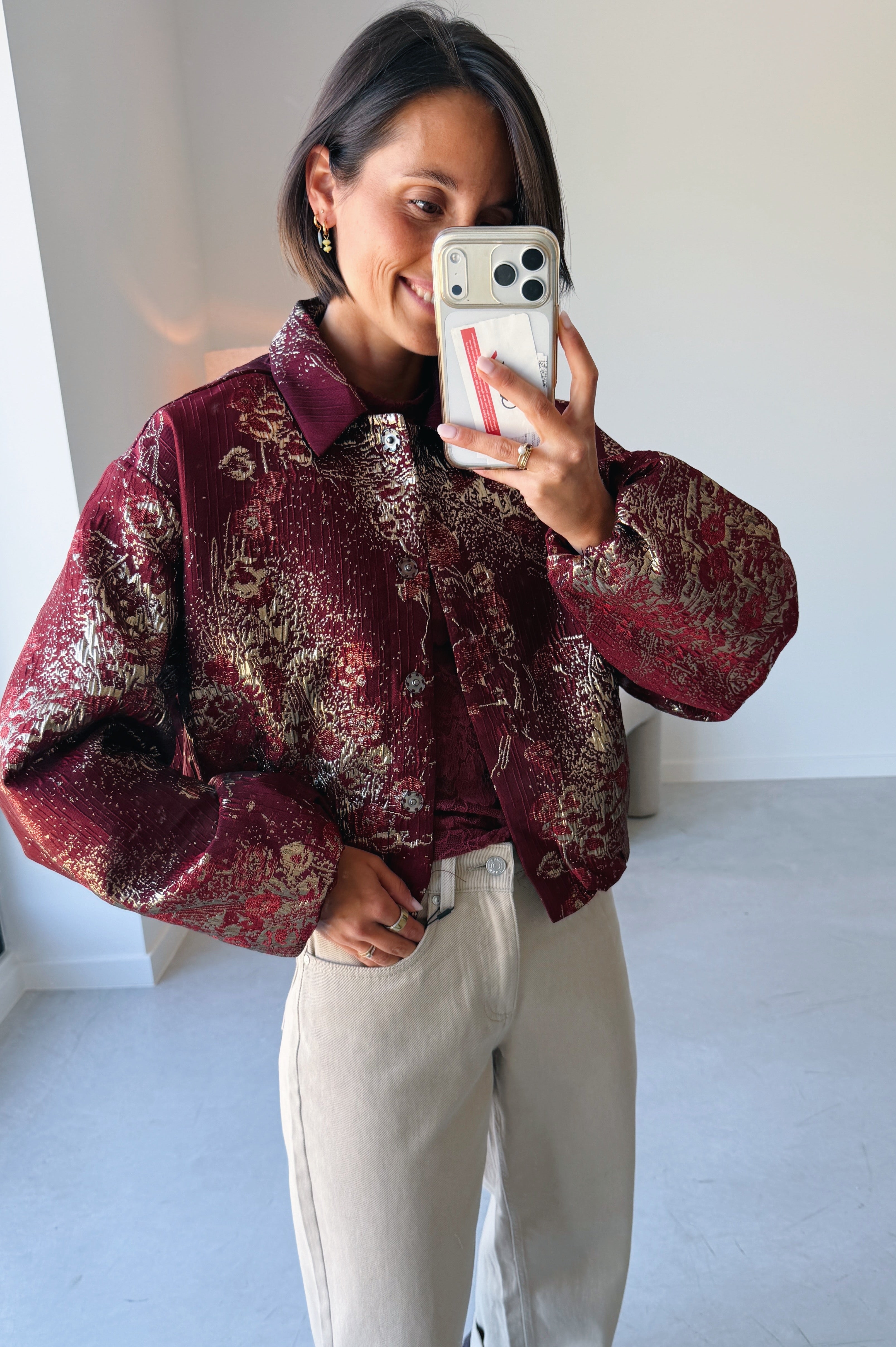 Inea bomber jas - Brick Red