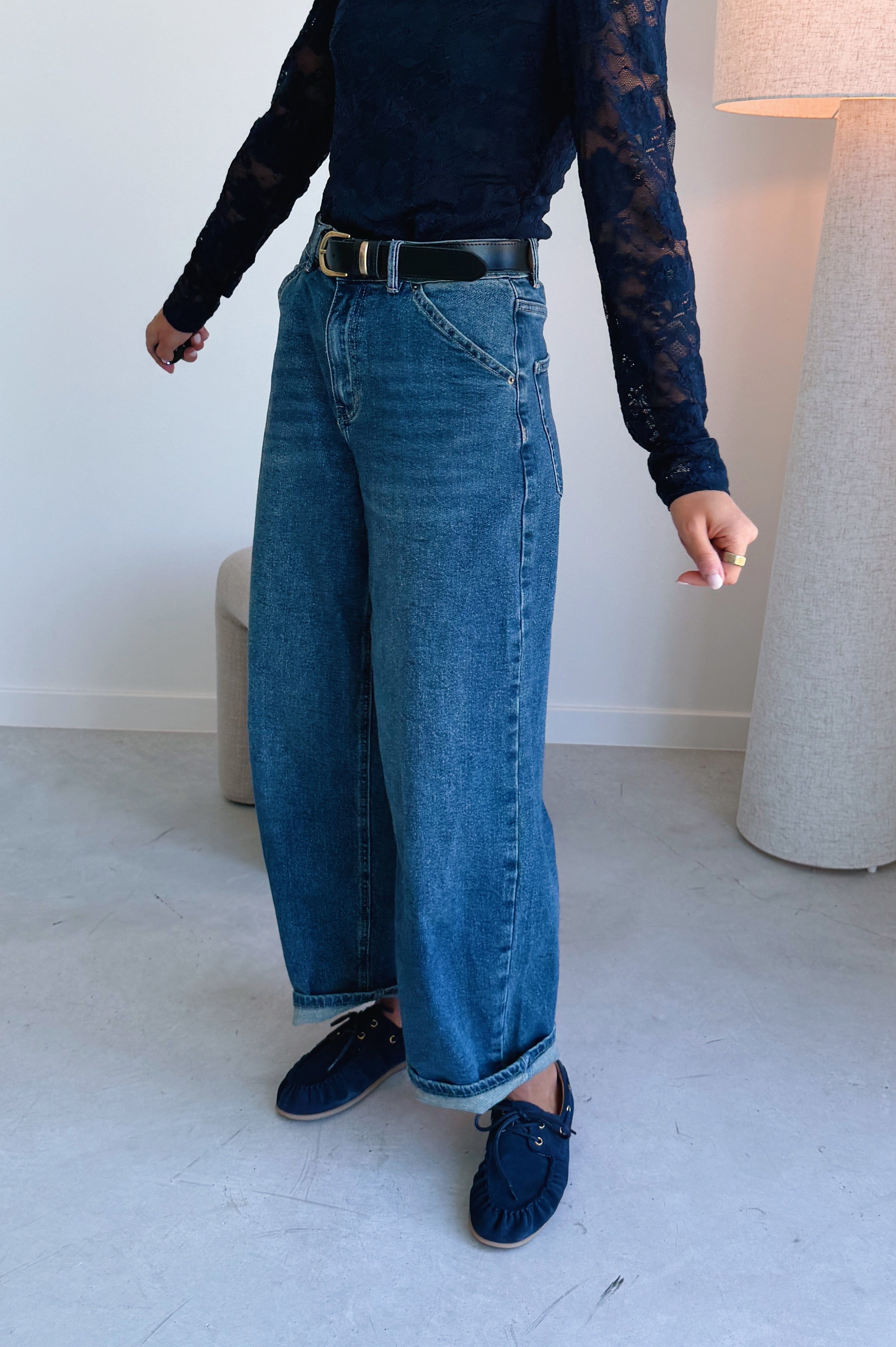 Amelie cropped barrel jeans