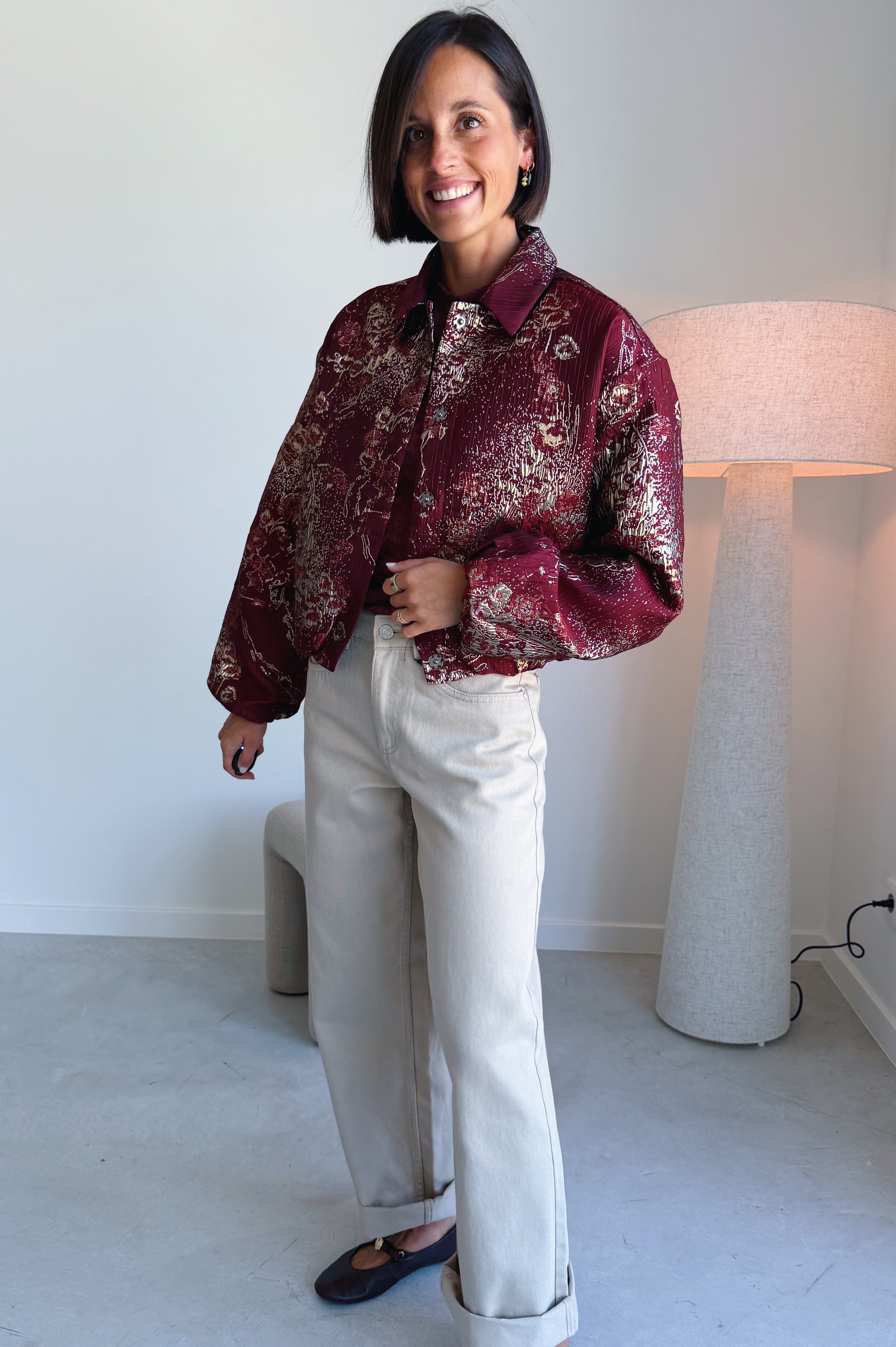 Inea bomber jas - Brick Red